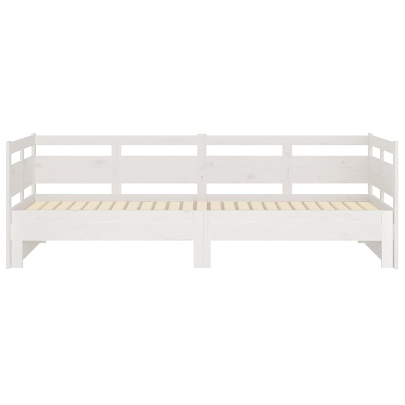 Pull-out Day Bed without Mattress White 2x(90x190) cm Payday Deals