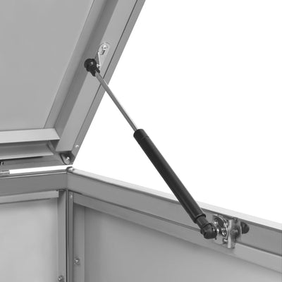 Quadruple Wheelie Bin Shed 276.5x77.5x112.5 cm Stainless Steel Payday Deals