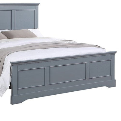 Queen Bed Frame in Solid Wood with Slats Support in Grey colour Payday Deals