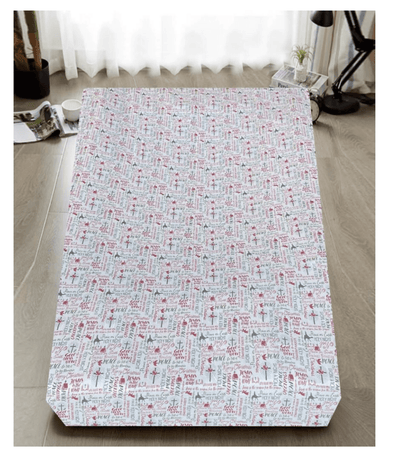 Queen Luxury 100% Cotton Flannelette Fitted Bed Sheet Xmas Flannel - Christmas Payday Deals