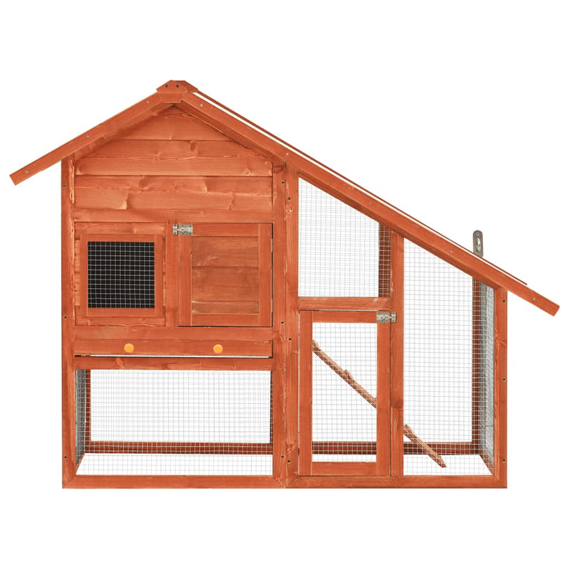 Rabbit Hutch 140x63x120 cm Solid Firwood Payday Deals