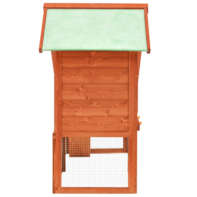 Rabbit Hutch 140x63x120 cm Solid Firwood Payday Deals