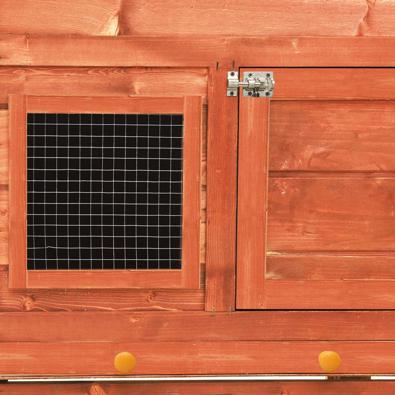 Rabbit Hutch 140x63x120 cm Solid Firwood Payday Deals