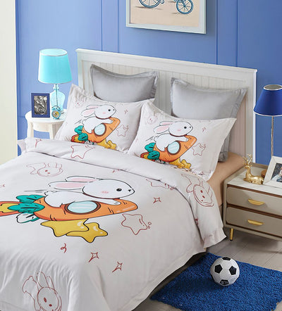 Rabbit Kids Quilt Cover Set - King Single Size Payday Deals