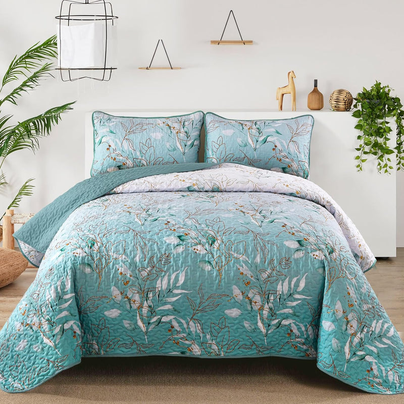 Radiating Quilted bedspread and pillowcovers set: Shine in Your Bedroom - Queen size Payday Deals