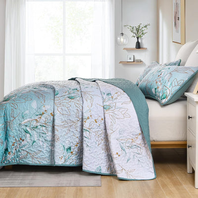 Radiating Quilted bedspread and pillowcovers set: Shine in Your Bedroom - Queen size Payday Deals