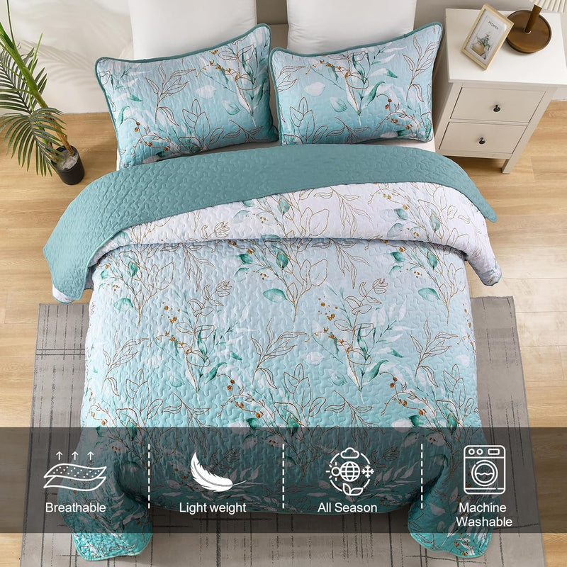 Radiating Quilted bedspread and pillowcovers set: Shine in Your Bedroom - Queen size Payday Deals