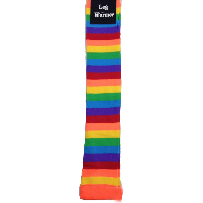 RAINBOW LEG WARMERS Party Costume Fine Stretch Ladies Girls Fancy Dress - Rainbow Payday Deals