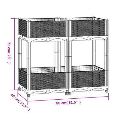 Raised Bed 80x40x71 cm Polypropylene Payday Deals