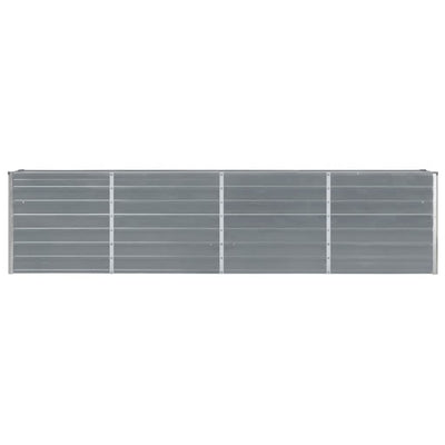 Raised Garden Bed 320x40x77 cm Galvanised Steel Grey Payday Deals