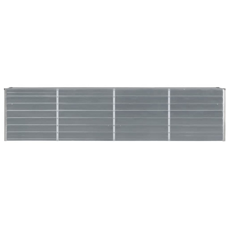 Raised Garden Bed 320x40x77 cm Galvanised Steel Grey Payday Deals