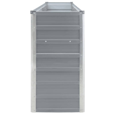 Raised Garden Bed 320x40x77 cm Galvanised Steel Grey Payday Deals