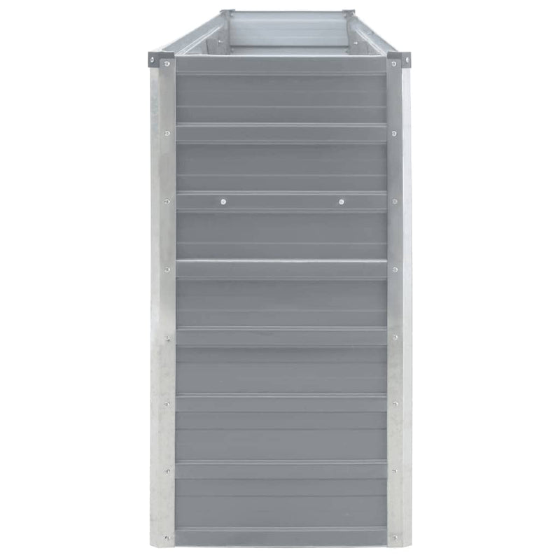 Raised Garden Bed 320x40x77 cm Galvanised Steel Grey Payday Deals