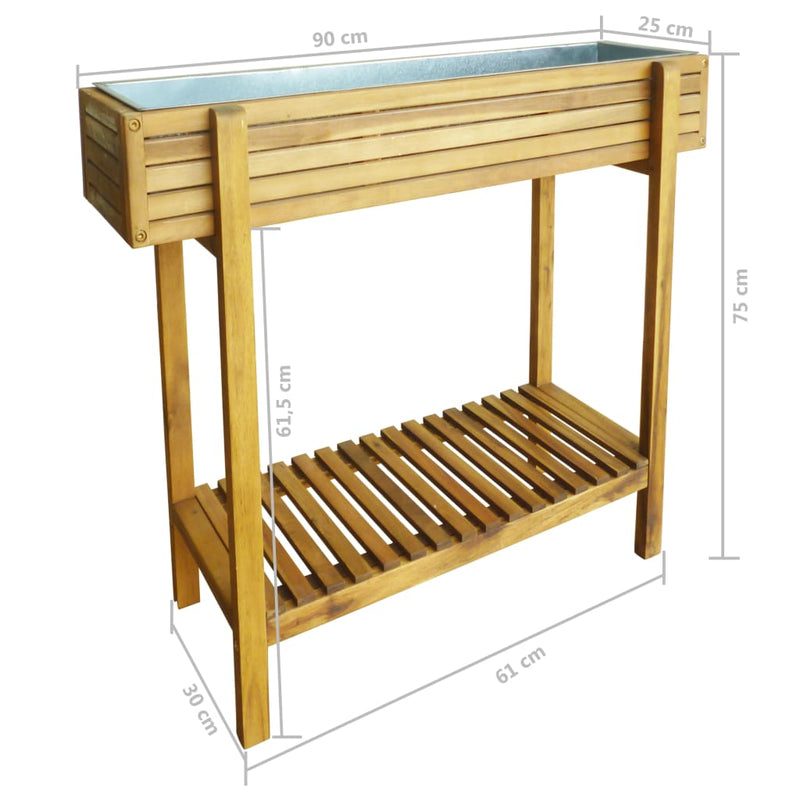 Raised Garden Raised Bed Solid Acacia Wood and Zinc Payday Deals