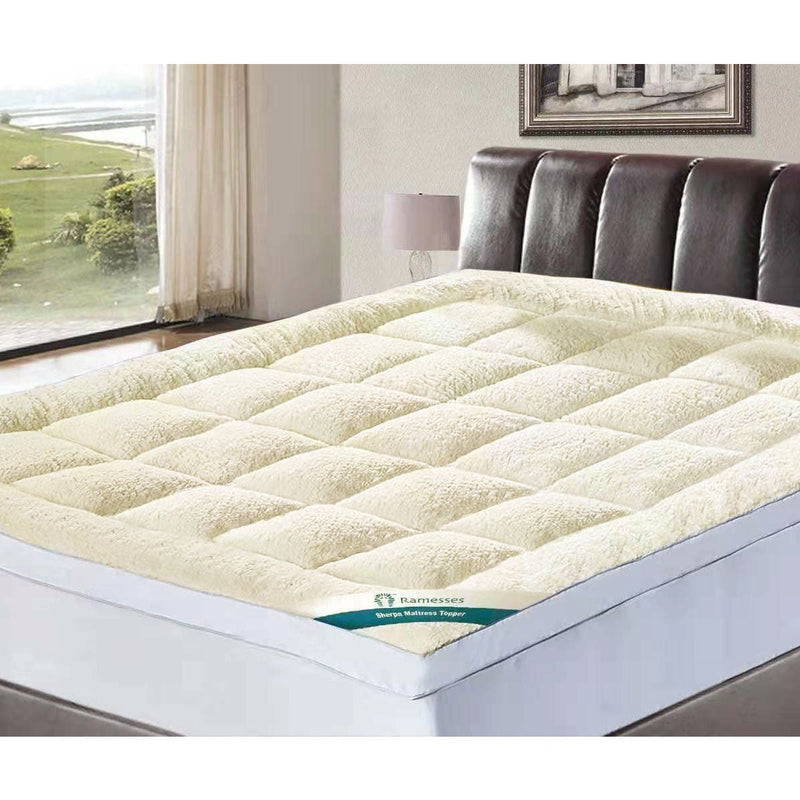 Ramesses 1600GSM Sherpa Winter Mattress Topper Single Payday Deals