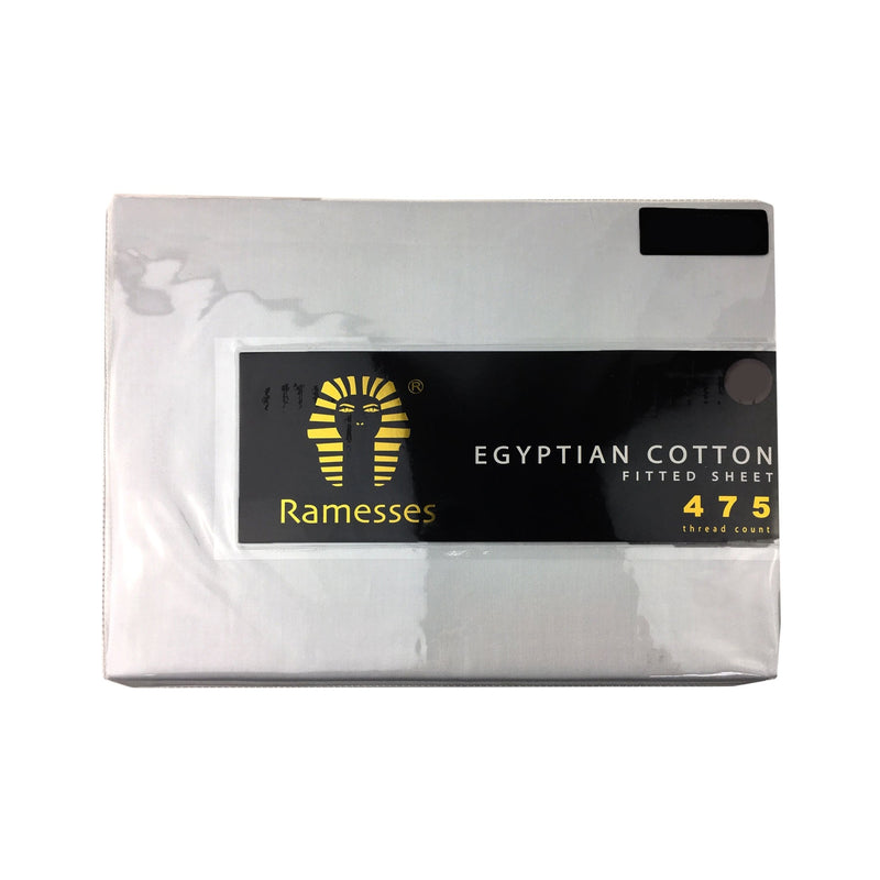 Ramesses 475TC Egyptian Cotton Fitted Sheet King White Payday Deals