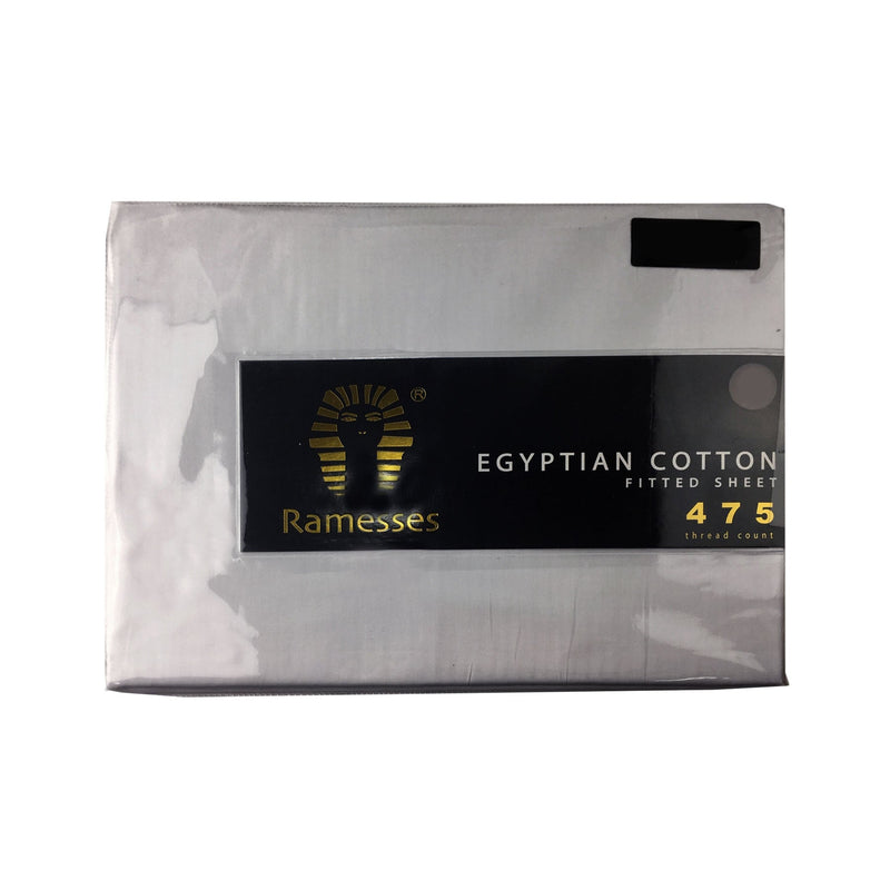 Ramesses 475TC Egyptian Cotton Fitted Sheet Queen Silver Payday Deals