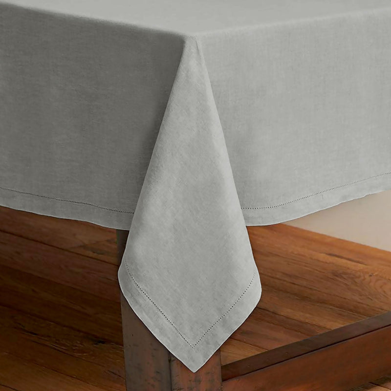 Rans Pure Cotton Hemstitch Tablecloth 150 x 300 cm - Grey Payday Deals