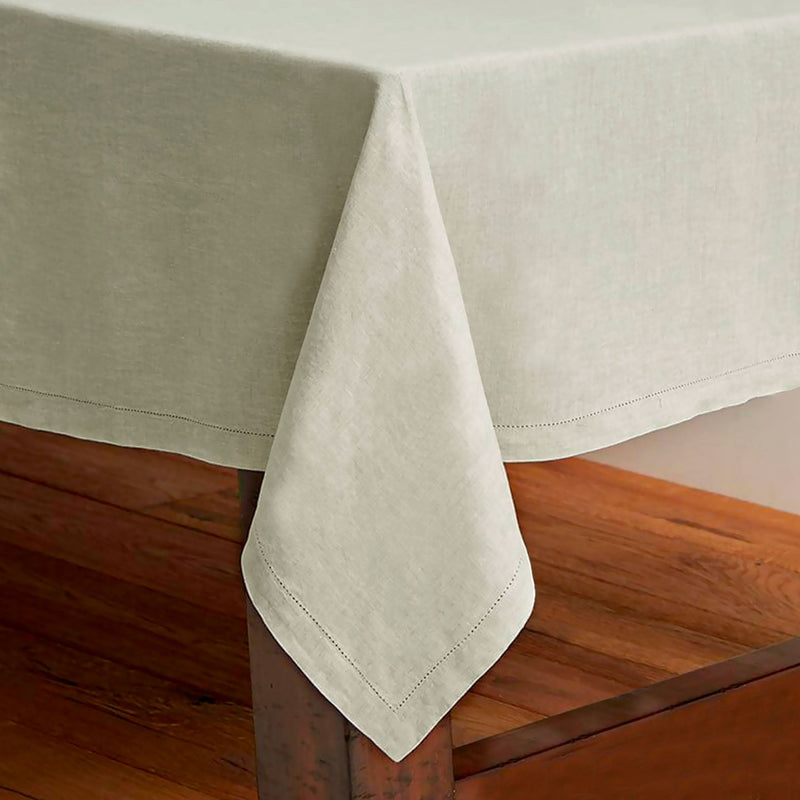 Rans Pure Cotton Hemstitch Tablecloth 180 cm Round - Beige Payday Deals