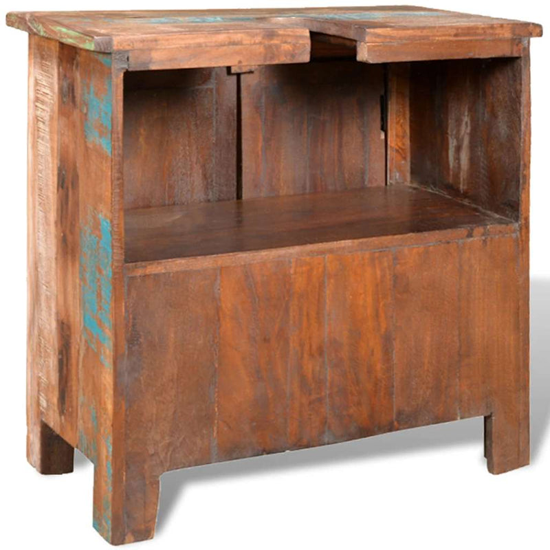 Reclaimed Solid Wood Bathroom Vanity Cabinet Set with Mirror Payday Deals