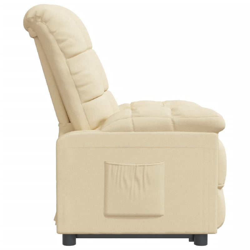 Recliner Cream Fabric Payday Deals