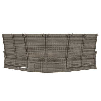 Reclining Corner Sofa with Cushions Grey Poly Rattan Payday Deals