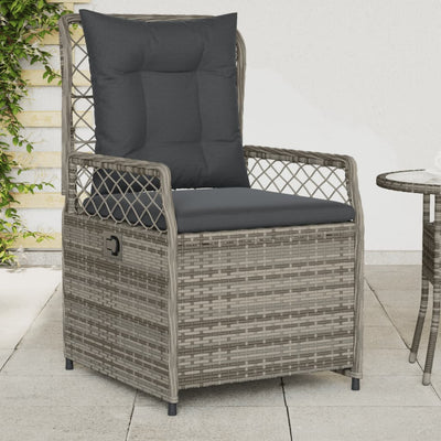 Reclining Garden Chairs 2 pcs Grey Poly Rattan Payday Deals
