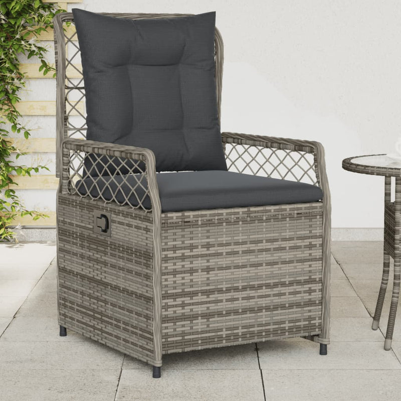 Reclining Garden Chairs 2 pcs Grey Poly Rattan Payday Deals
