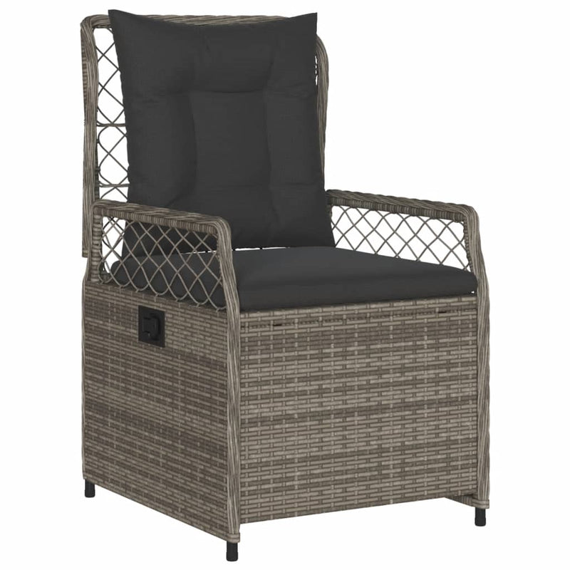 Reclining Garden Chairs 2 pcs Grey Poly Rattan Payday Deals