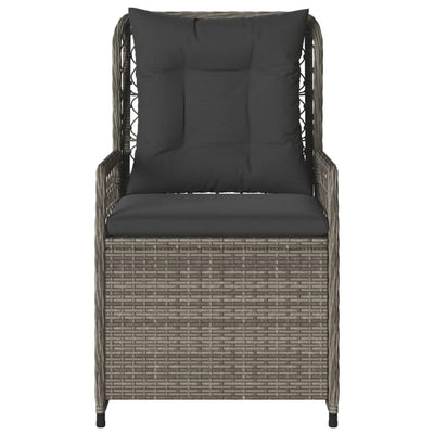 Reclining Garden Chairs 2 pcs Grey Poly Rattan Payday Deals