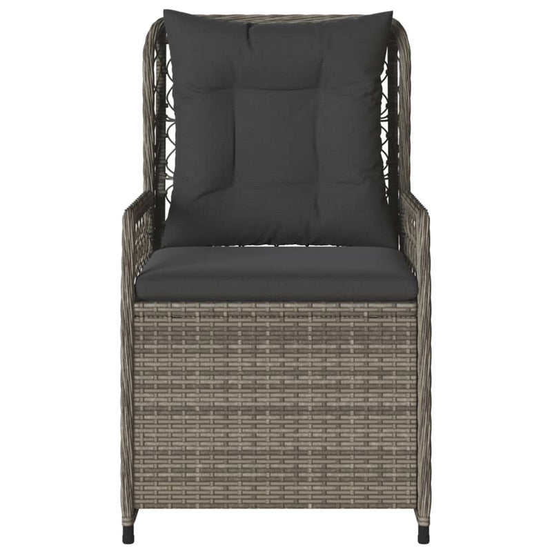Reclining Garden Chairs 2 pcs Grey Poly Rattan Payday Deals