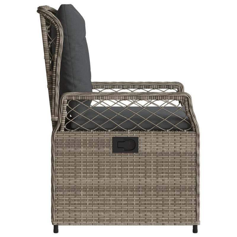 Reclining Garden Chairs 2 pcs Grey Poly Rattan Payday Deals