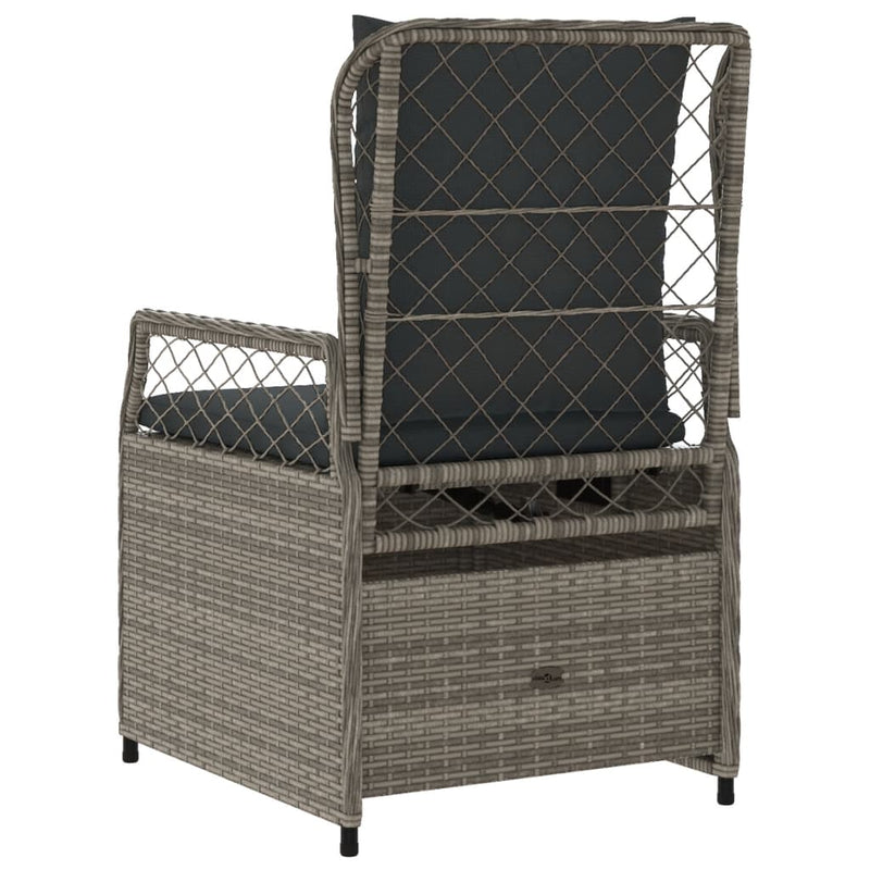 Reclining Garden Chairs 2 pcs Grey Poly Rattan Payday Deals