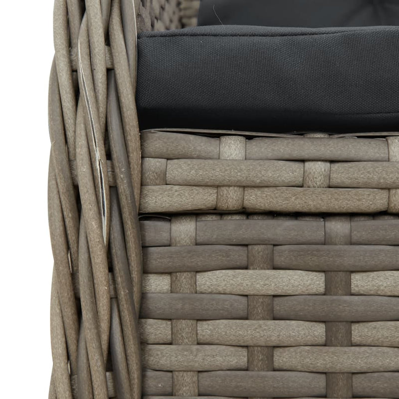 Reclining Garden Chairs 2 pcs Grey Poly Rattan Payday Deals