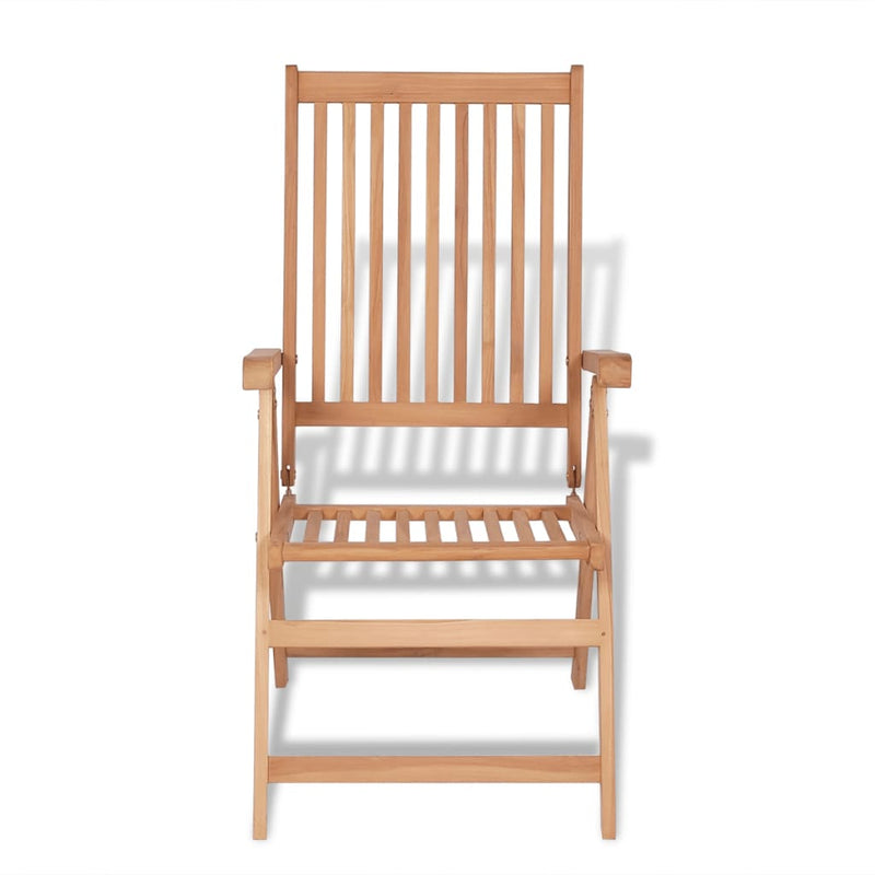Reclining Garden Chairs 2 pcs Solid Teak Wood Payday Deals