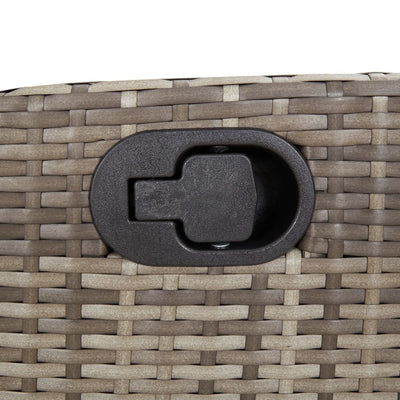 Reclining Garden Chairs 2 pcs with Cushions Grey Poly Rattan Payday Deals