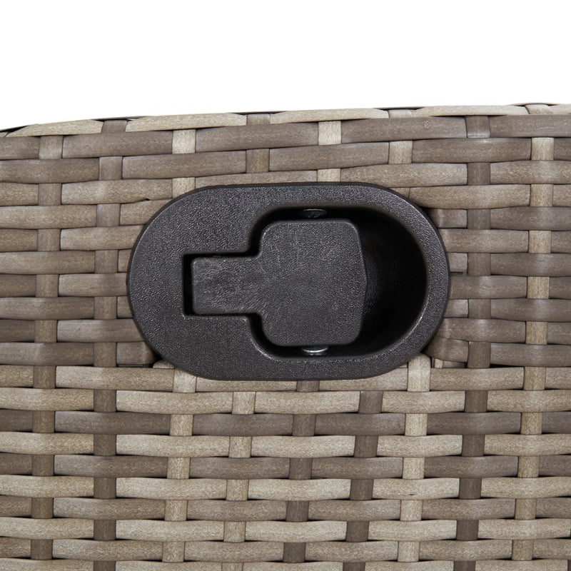 Reclining Garden Chairs 2 pcs with Cushions Grey Poly Rattan Payday Deals