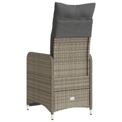 Reclining Garden Chairs 2 pcs with Cushions Grey Poly Rattan Payday Deals