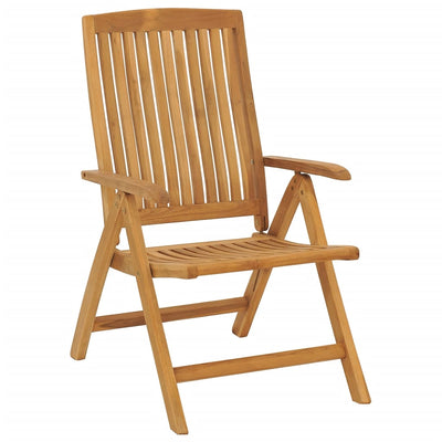 Reclining Garden Chairs with Cushions 2 pcs Solid Wood Teak Payday Deals