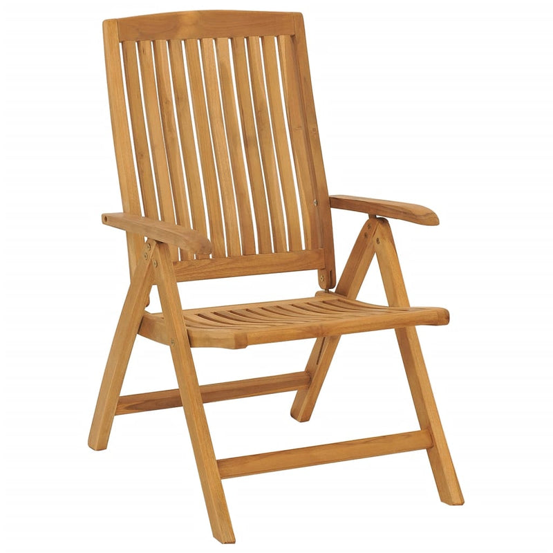 Reclining Garden Chairs with Cushions 2 pcs Solid Wood Teak Payday Deals