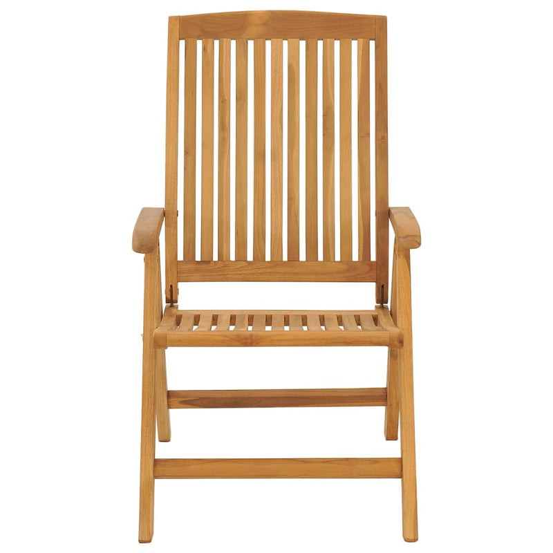 Reclining Garden Chairs with Cushions 2 pcs Solid Wood Teak Payday Deals