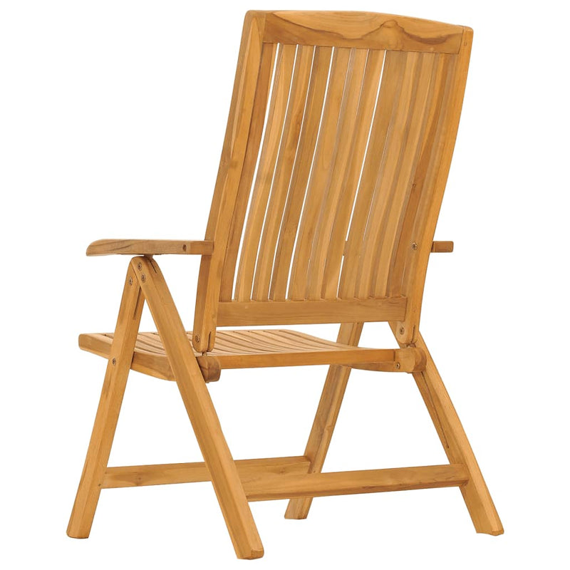 Reclining Garden Chairs with Cushions 2 pcs Solid Wood Teak Payday Deals
