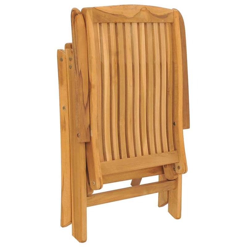 Reclining Garden Chairs with Cushions 2 pcs Solid Wood Teak Payday Deals