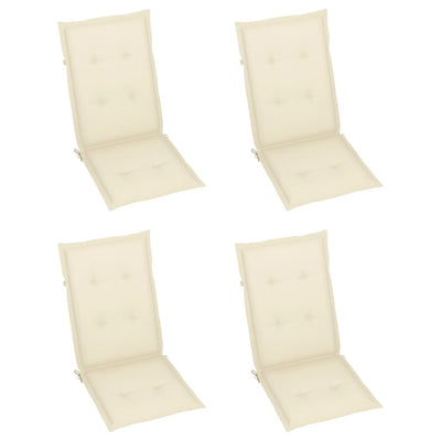 Reclining Garden Chairs with Cushions 4 pcs Solid Teak Wood Payday Deals