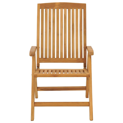 Reclining Garden Chairs with Cushions 4 pcs Solid Wood Teak Payday Deals
