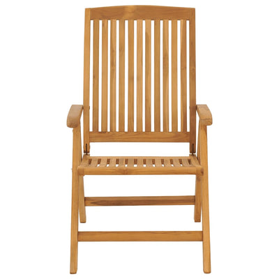 Reclining Garden Chairs with Cushions 4 pcs Solid Wood Teak Payday Deals