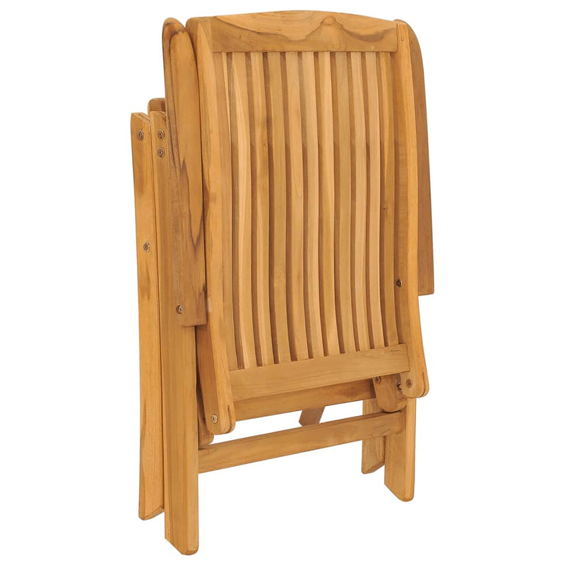Reclining Garden Chairs with Cushions 6 pcs Solid Wood Teak Payday Deals