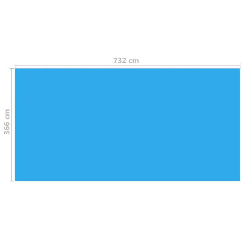 Rectangular Pool Cover 732 x 366 cm PE Blue Payday Deals