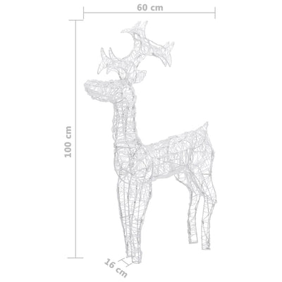 Reindeer Christmas Decoration 90 LEDs 60x16x100 cm Acrylic Payday Deals