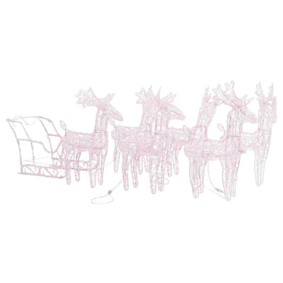 Reindeers & Sleigh Christmas Decoration 320 LEDs Acrylic Payday Deals